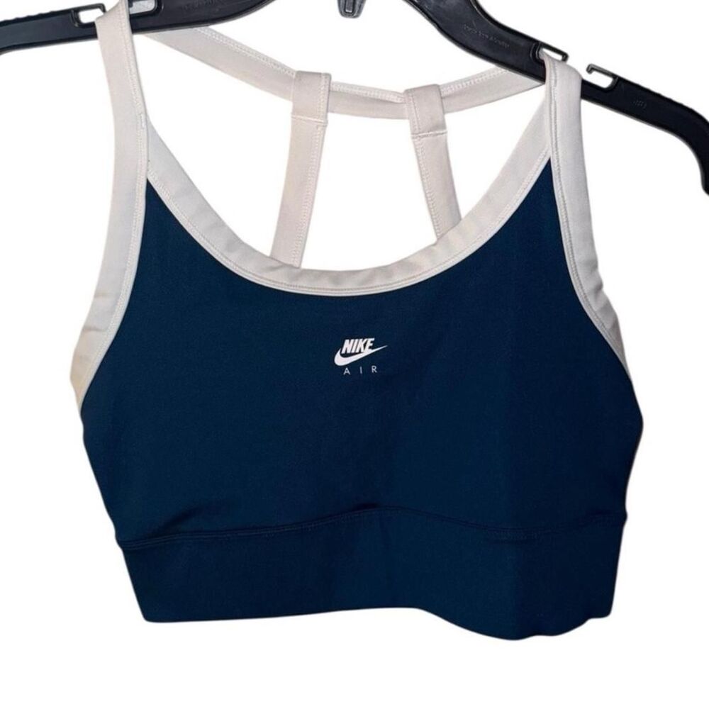 Nike Blue Air Swoosh Medium-Support Sports Bra Size Medium